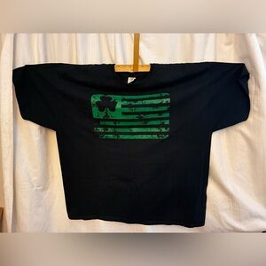 Fruit of the loom heavy cotton short sleeve 3X black & green silk green T-shirt